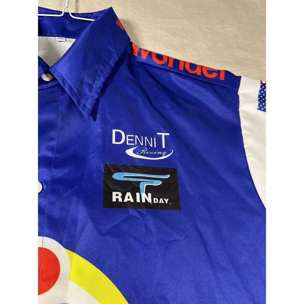 Talladega Nights‎ Ricky Bobby Wonder Bread Racing Shirt Mens 2XL Blue Pit Crew - Picture 7 of 10